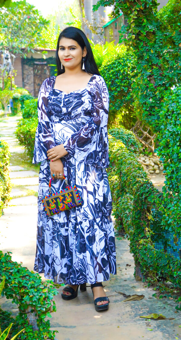 Abstract Print Maxi Dress - Image 2