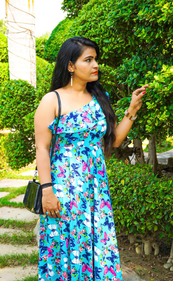 One Shoulder Printed Dress - Image 2