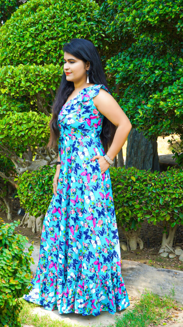 One Shoulder Printed Dress - Image 5