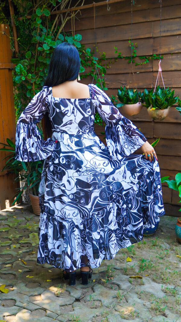 Abstract Print Maxi Dress - Image 7