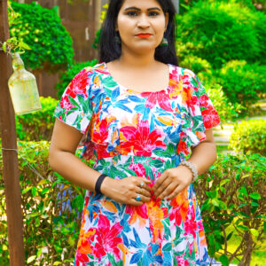 Big Floral Multicolor Maxi Dress