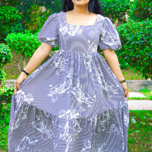 Ingrid Stripe Printed Maxi Dress