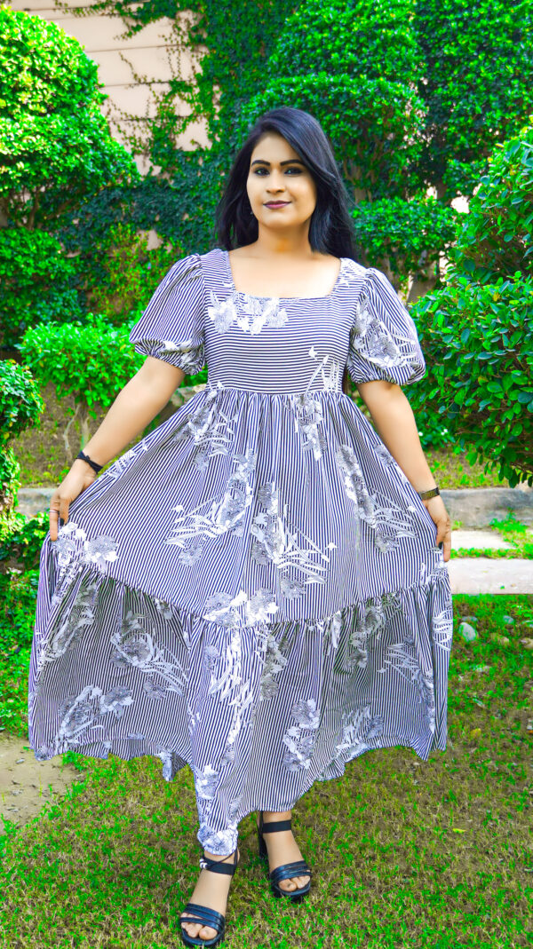 Ingrid Stripe Printed Maxi Dress