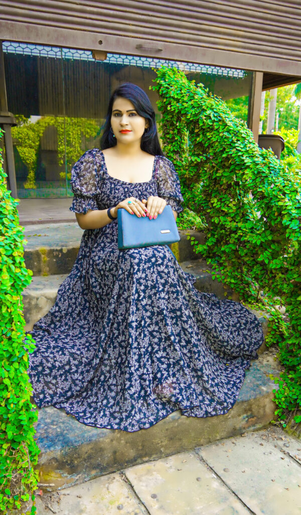 Luna Black Maxi Dress - Image 2