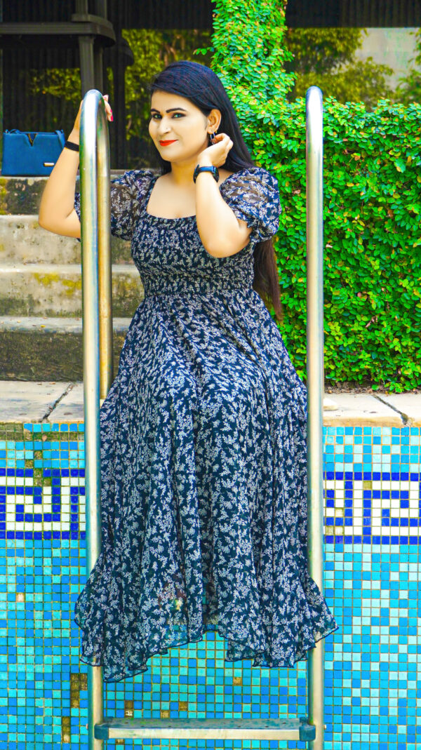 Luna Black Maxi Dress - Image 3