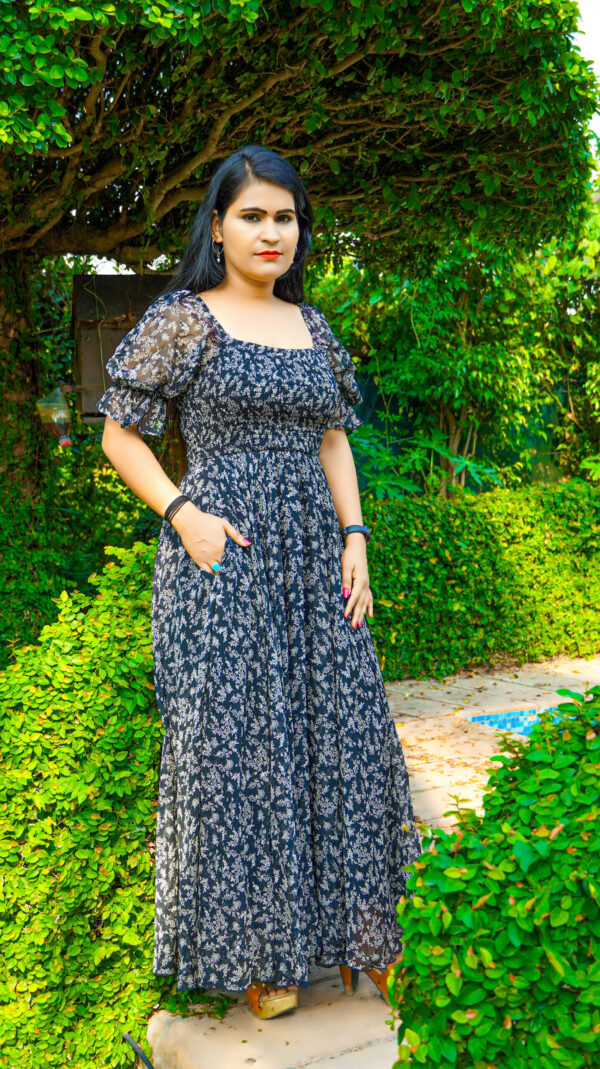 Luna Black Maxi Dress - Image 4