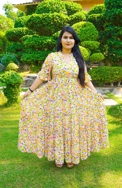 Nursery Print Multicolor Dress