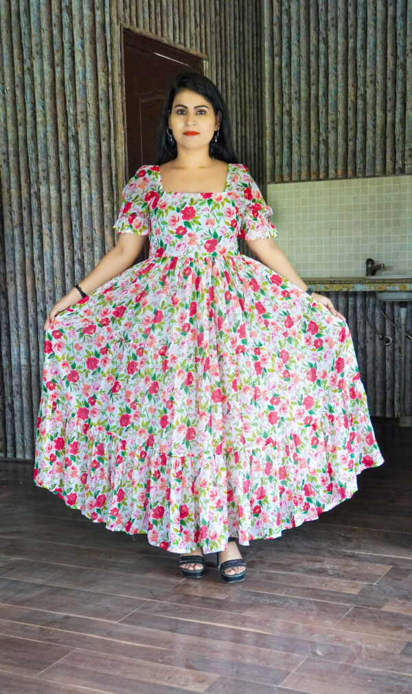 Jenny Floral Mexi Dress - Image 5