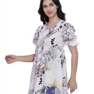 Blossom Breeze Puff Sleeve Floral Dress
