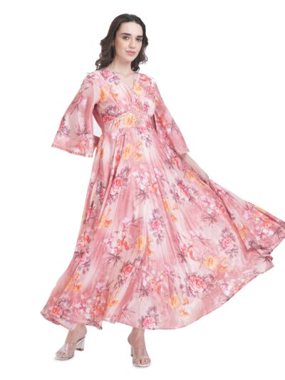 Rosé Bloom Maxi Dress