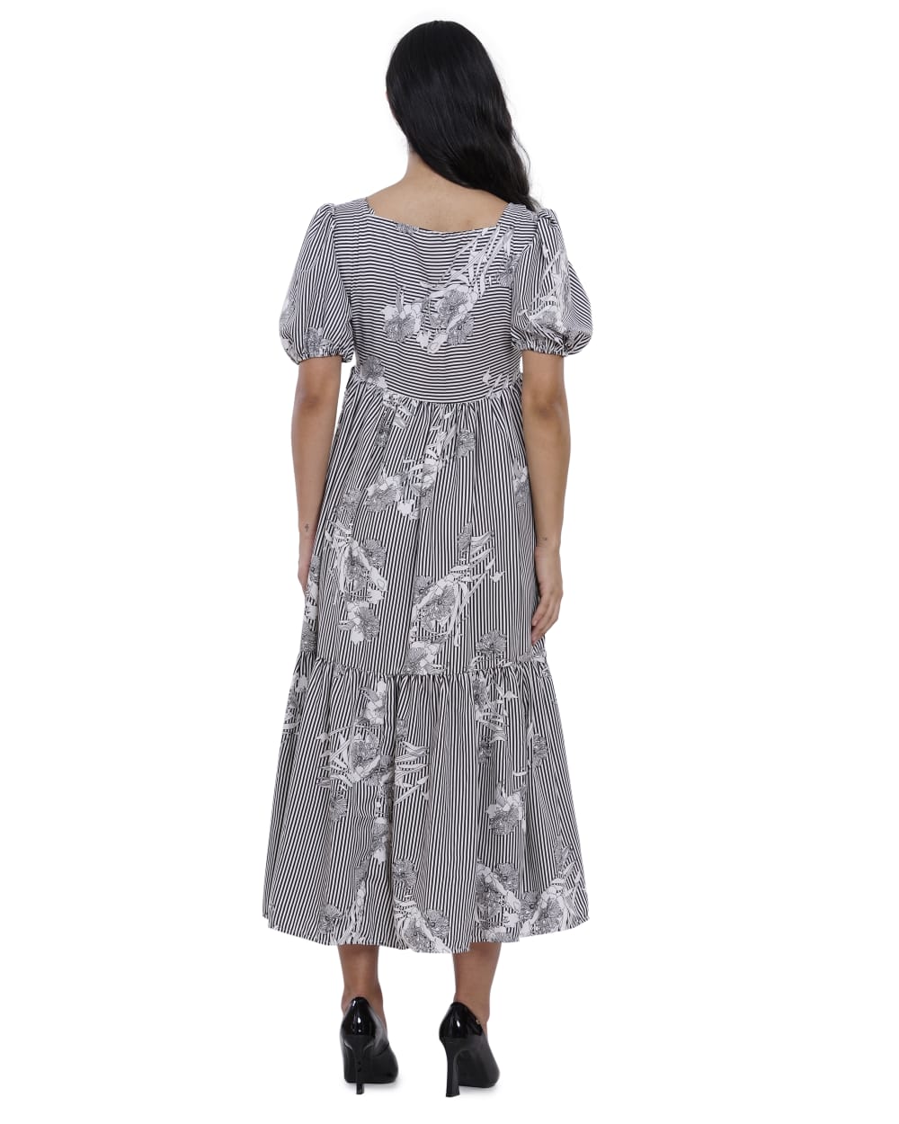 Ingrid Stripe Printed Maxi Dress - Image 7